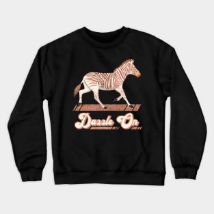 Zebra Dazzle On Crewneck Sweatshirt